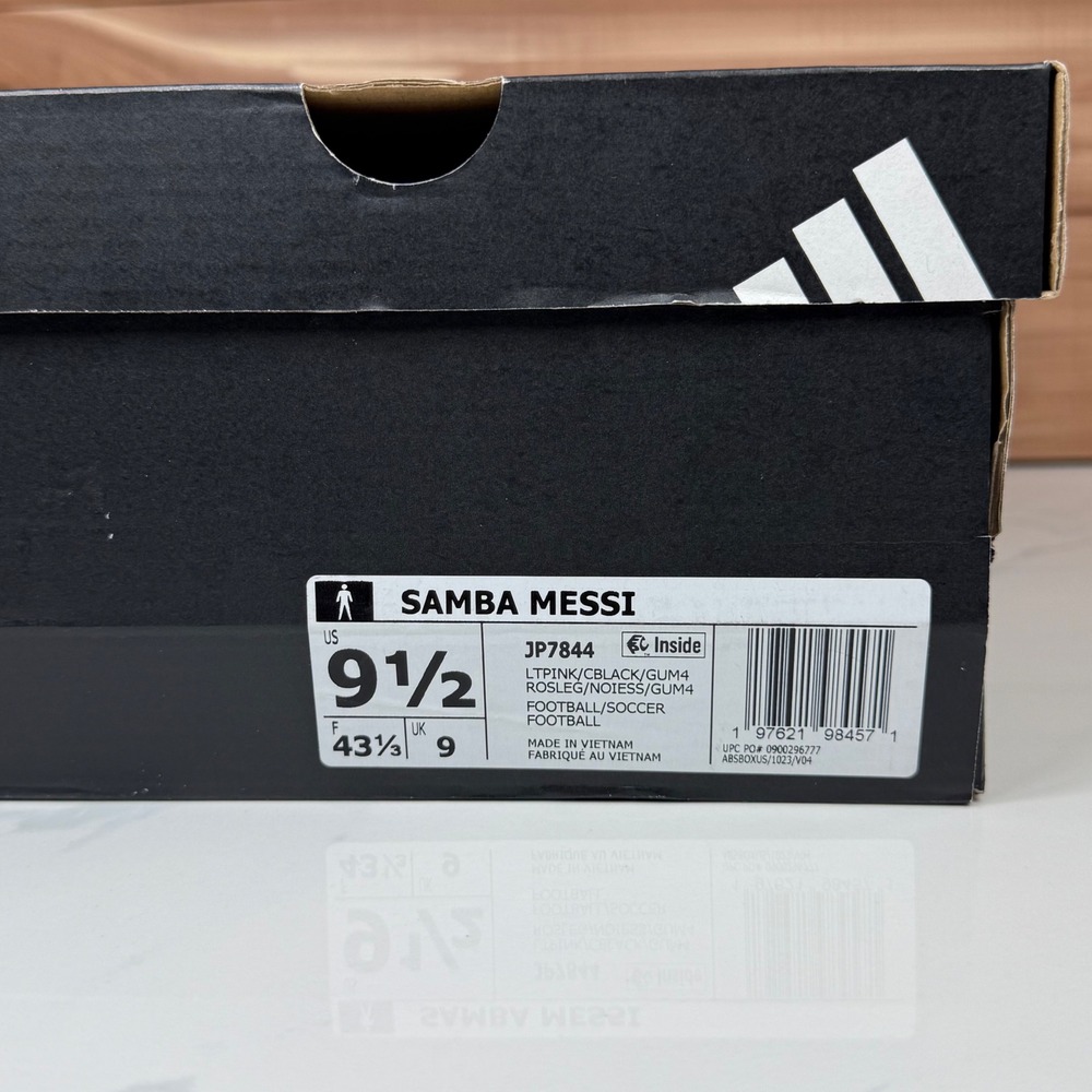 Adidas Samba Messi Football Soccer Shoes Light Pink Suede Men's Size 9.5 - Picture 13 of 13